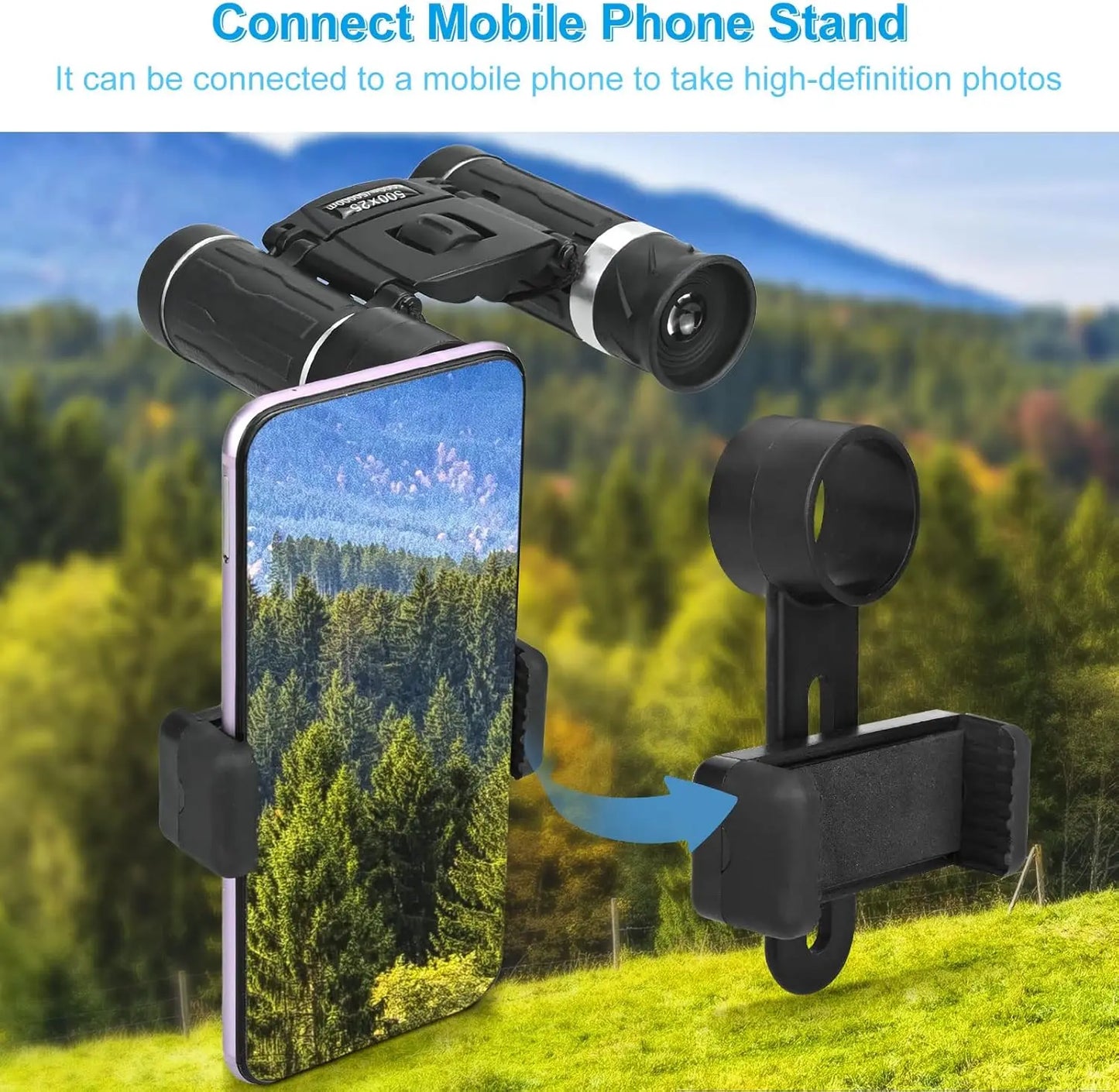 5000M/50000M Portable Binoculars 500X25 High Magnification HD Mini Straight Tube Outdoor Photography Telescope