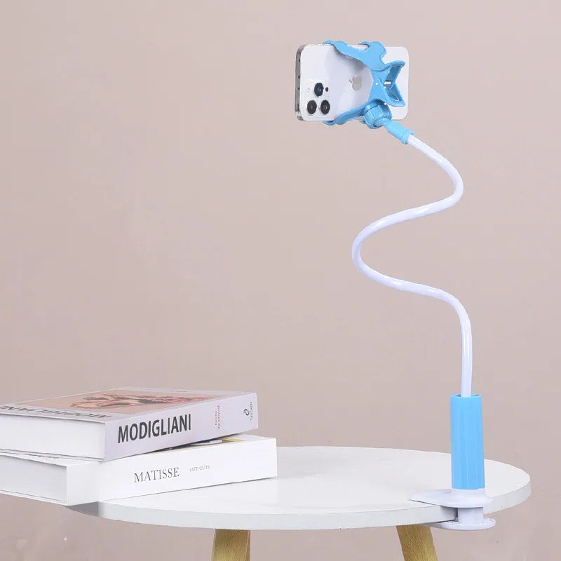 Phone Holder Stand Lazy Bracket Headrest Bed 360 Flexible Long Arms Clamp Mount for Iphone Samsung and 3.5~6.7" Device
