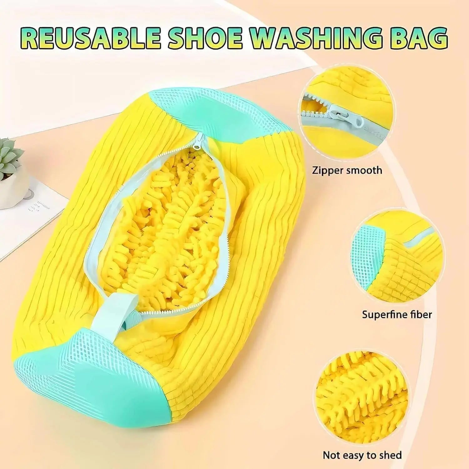 Laundry Shoe Bag | Shoe Washing Machine Bag | Reusable Laundry Shoe Bag for Washer and Dryer for All Shoe Types and Sizes