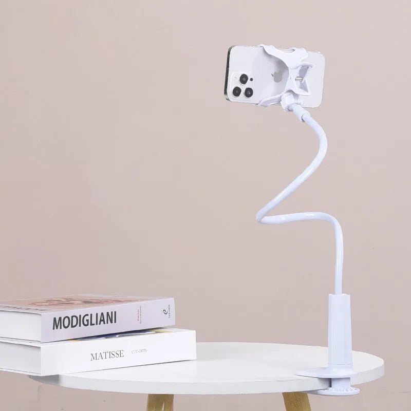 Phone Holder Stand Lazy Bracket Headrest Bed 360 Flexible Long Arms Clamp Mount for Iphone Samsung and 3.5~6.7" Device