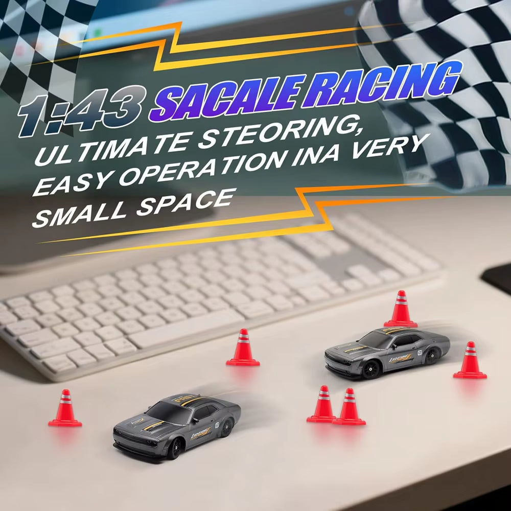 1/64 or 1/43 Mini Drift RC Car  Remote Control Racing Vehicle with LED Lights Radio Controlled High Speed Car Desktop Toys