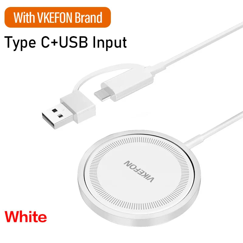 Magnetic Wireless Charger Fast Charging Pad Stand for Iphone 16 15 14 13 12Pro Max Airpods PD USB a Phone Chargers Dock Station