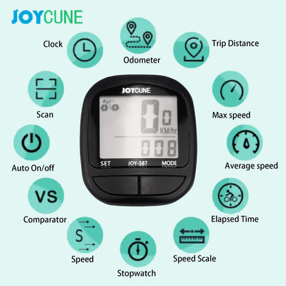 Bike Computer Bicycle Waterproof Wired Speedometer and Odometer Stopwatch Cycle Bike Computer with LED Display for Cycle Match