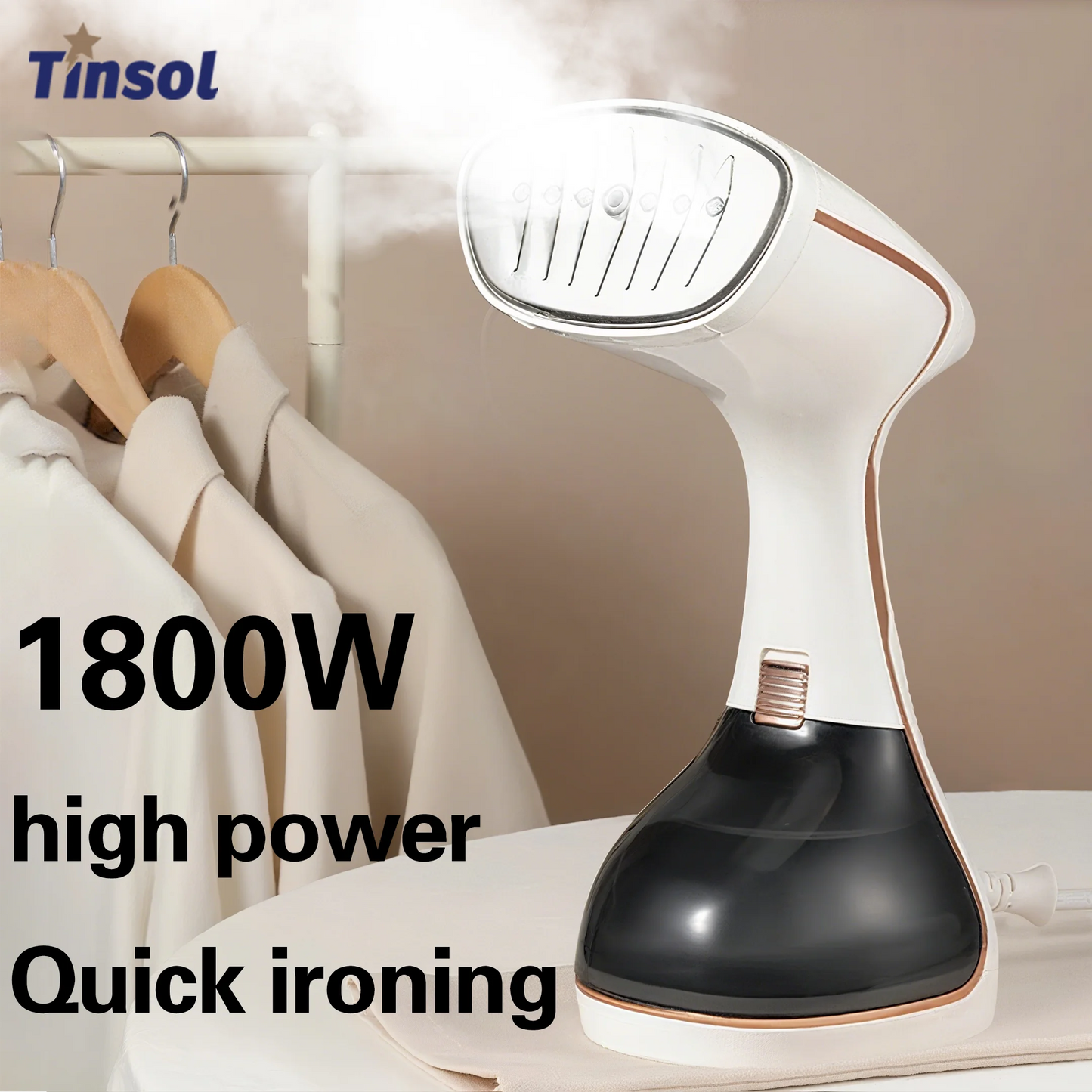 1800W Handheld Steam Hanging Iron Touch Screen Control 15 Seconds Fast Preheat 320Ml Portable Home Small Fabric Clothes Steamer