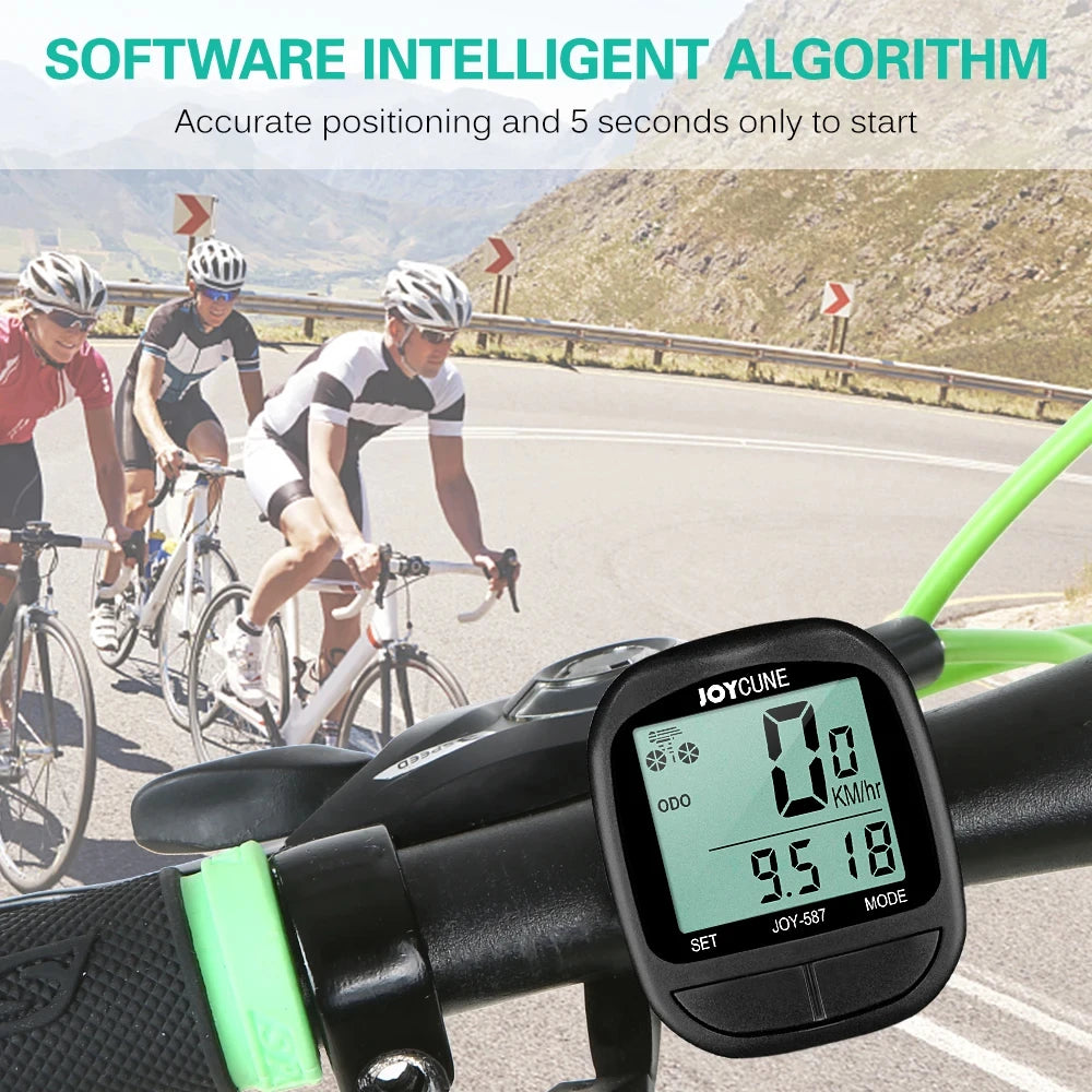 Bike Computer Bicycle Waterproof Wired Speedometer and Odometer Stopwatch Cycle Bike Computer with LED Display for Cycle Match
