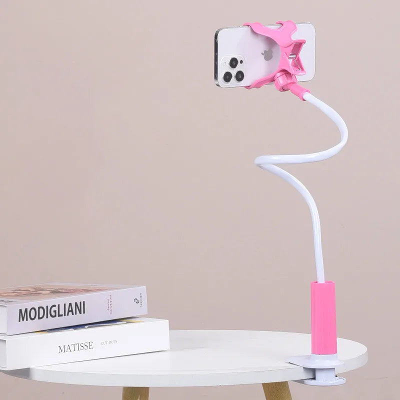 Phone Holder Stand Lazy Bracket Headrest Bed 360 Flexible Long Arms Clamp Mount for Iphone Samsung and 3.5~6.7" Device