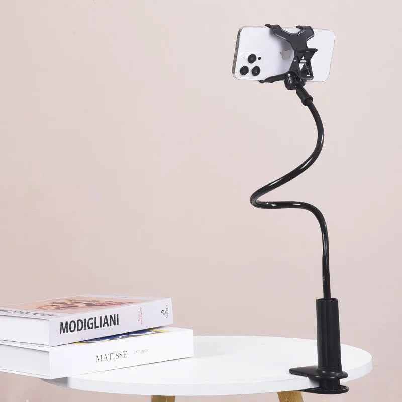 Phone Holder Stand Lazy Bracket Headrest Bed 360 Flexible Long Arms Clamp Mount for Iphone Samsung and 3.5~6.7" Device