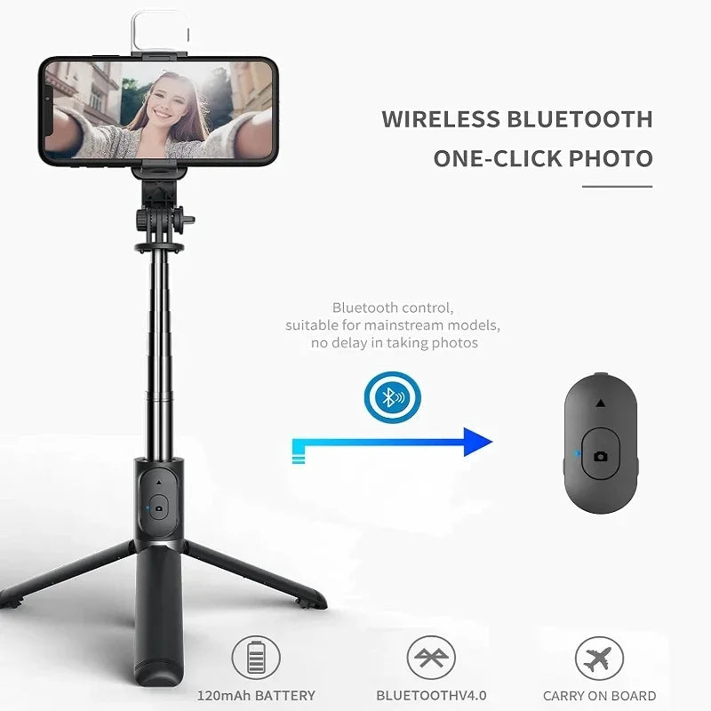 Xiaomi Mijia Selfie Stick 1045Mm Wireless Bluetooth LED Fill Light Extended Tripod with Remote Shutter for Android IOS Cellphone