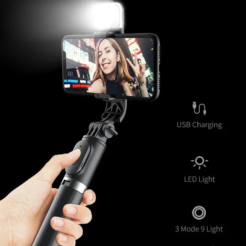 Xiaomi Mijia Selfie Stick 1045Mm Wireless Bluetooth LED Fill Light Extended Tripod with Remote Shutter for Android IOS Cellphone