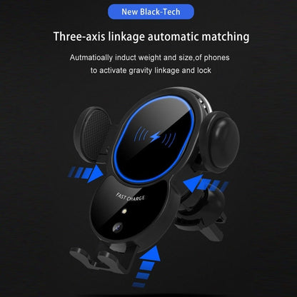 10W Wireless Triangle Mount Automatic Clamping Car Fast Charger