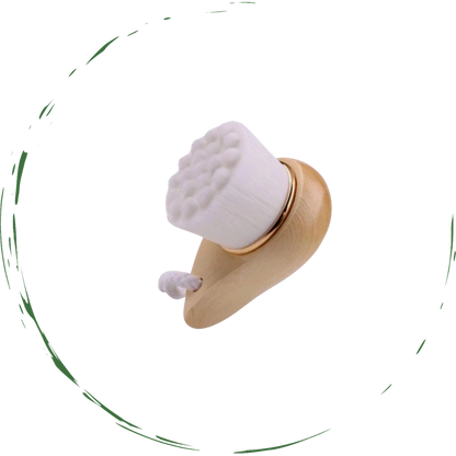 Facial Brush with Bamboo Handle